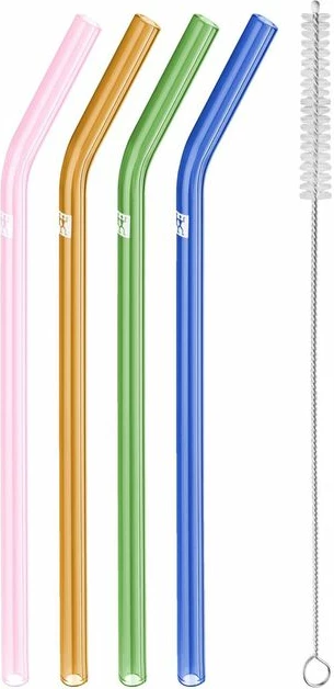 Set 4 Pipëza të lakuara Zwilling, me furçë pastrimi, shumëngjyrëshe