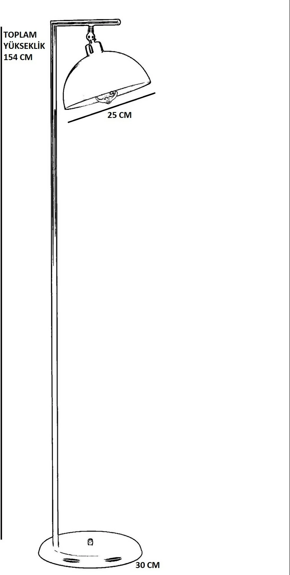 Llambë dyshemeje Opviq, e zezë, kokë rrotulluese, Smart