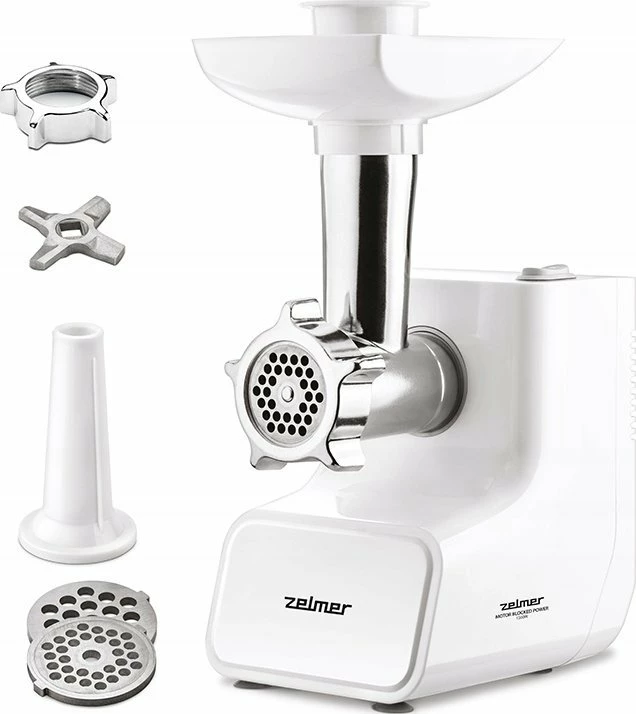 Makinë elektrike për bluarje mishi Zelmer ZMM3511B 1500W, 2 kg/min, e bardhë