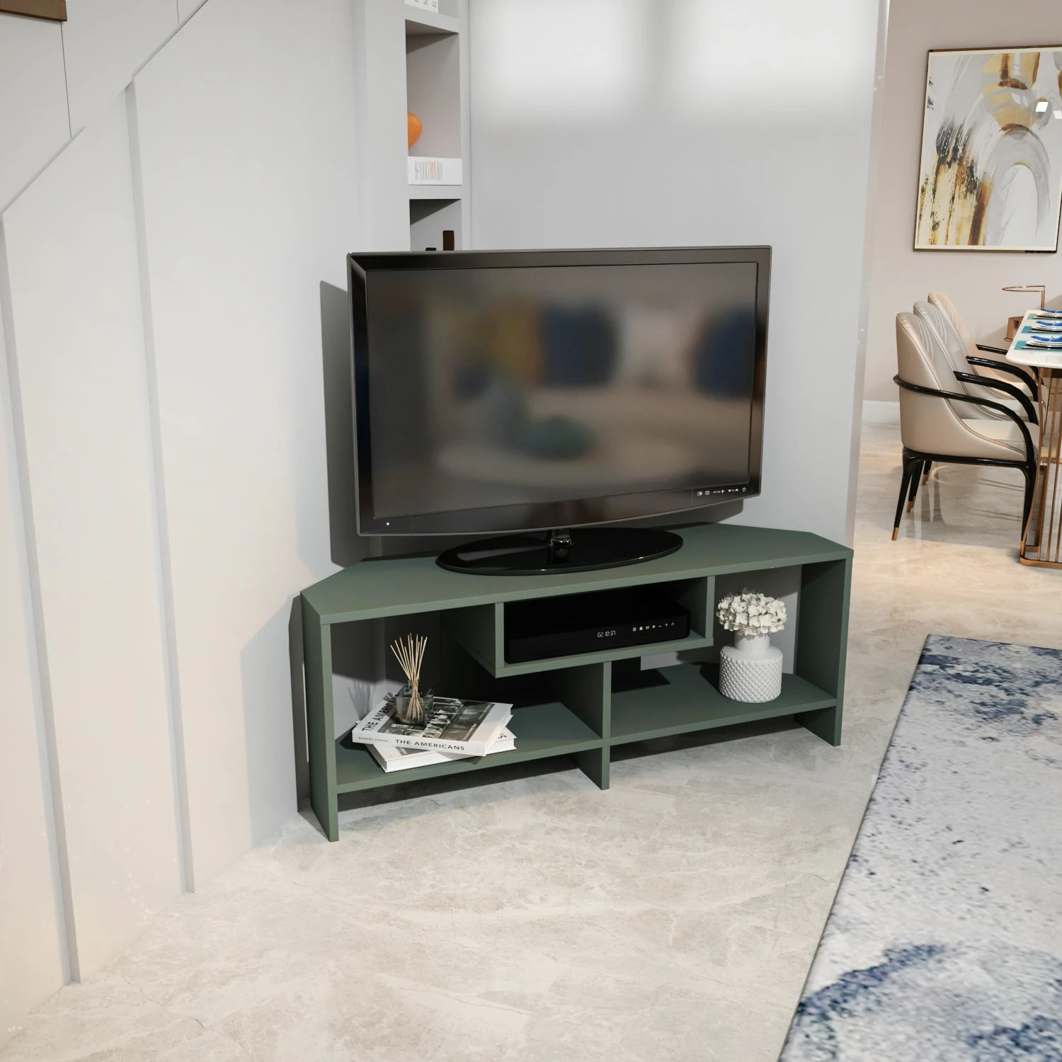Komodë TV, ngjyrë e gjelbër, Skye Decor, Maldiv