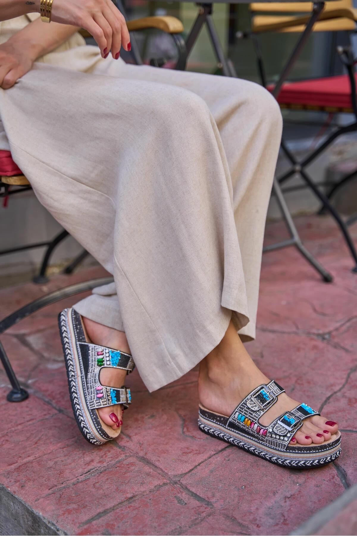 Pantofla për gra, Jumeon, MK1340125YR20-001, e zezë