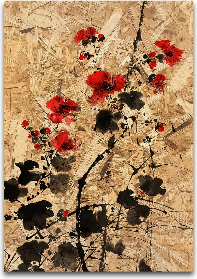 Pikturë dekorative me kornizë, MDF, Wallity, Huhu318, shumëngjyrëshe, 70x100cm
