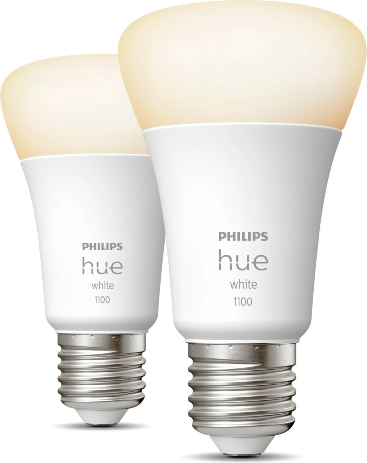 Llambë smart Philips Hue White A60 E27, 1100 (2-pack), LED, Bluetooth/Zigbee, Bardhë
