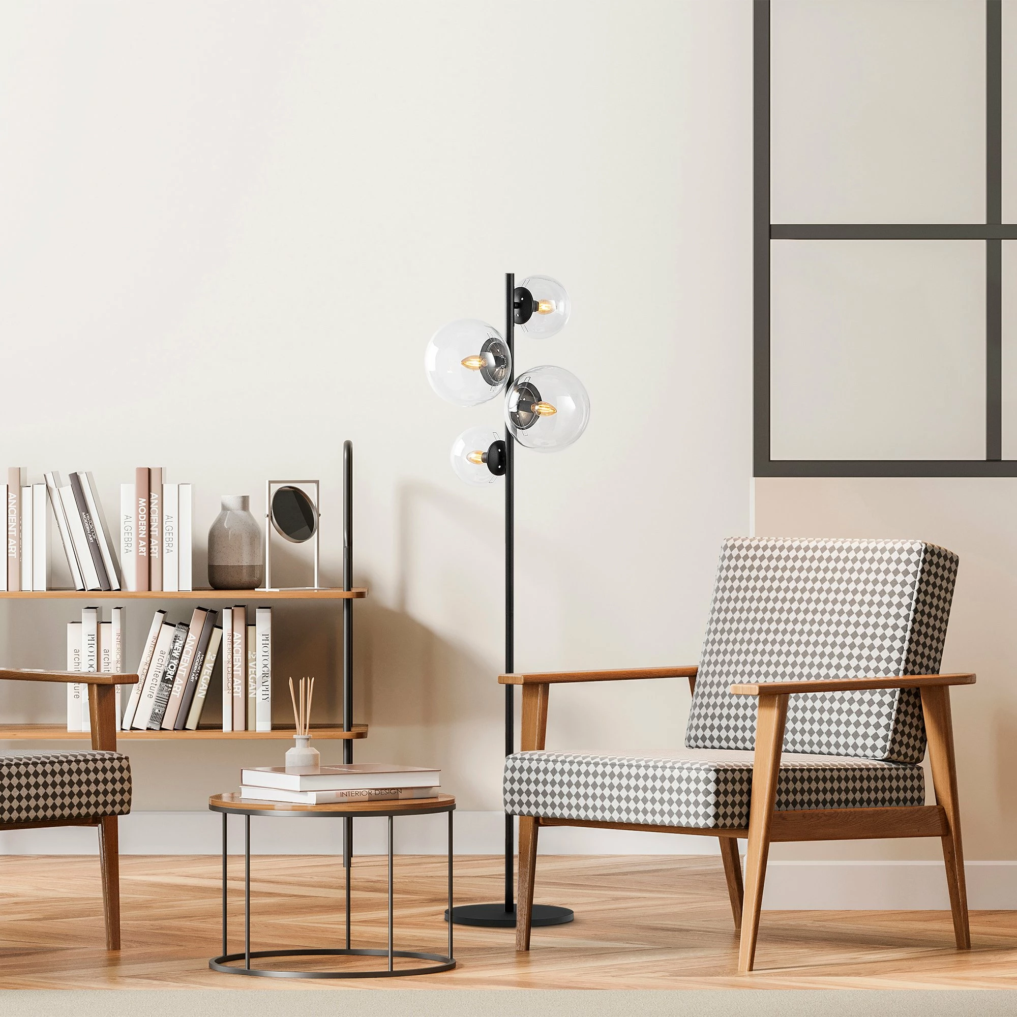 Llambë dyshemeje Opviq, Fazli - 10522, ngjyrë e zezë