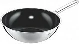 Wok Silit 28cm Wuhan, çelik inox, dorezë e gjatë