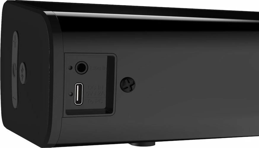 Soundbar Creative Stage Air V2, 2.0, Bluetooth 5.3, USB-C/AUX, bateri deri 6 orë, e zezë