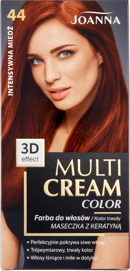 Ngjyrë për flokë për femra Joanna Multi Cream Color 44 Intense Copper, 1 copë