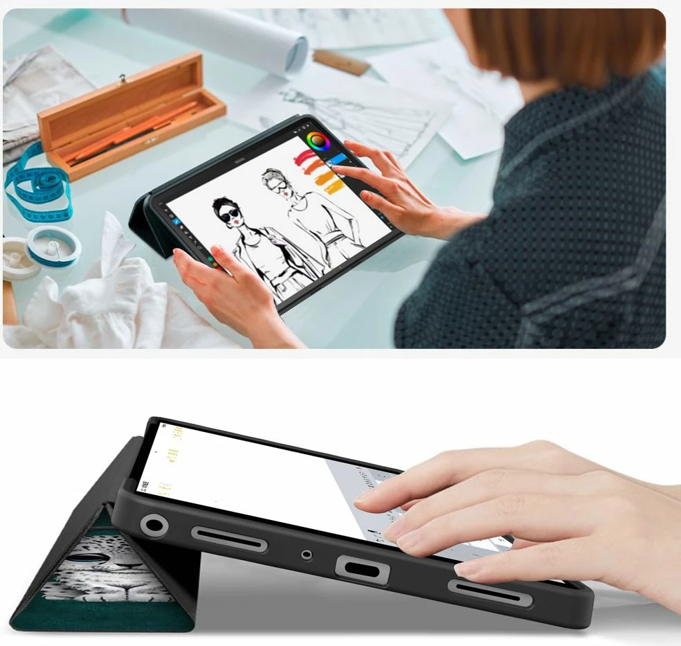 Mbështjellës Tech-Protect SmartCase për Samsung Galaxy Tab A9+ / A11+ Plus 11.0 (X210/X215/X216/X230/X235/X236), i gjelbër, 1 copë