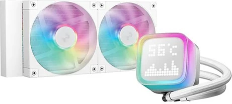 Ftohës uji all-in-one për procesor DEEPCOOL LP240, 2x12 cm, LED, i bardhë