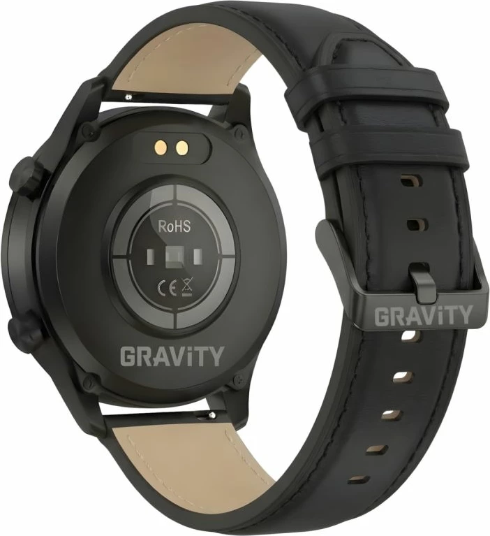 Smartwatch Gravity GT10-5, e zezë, 2 rripa