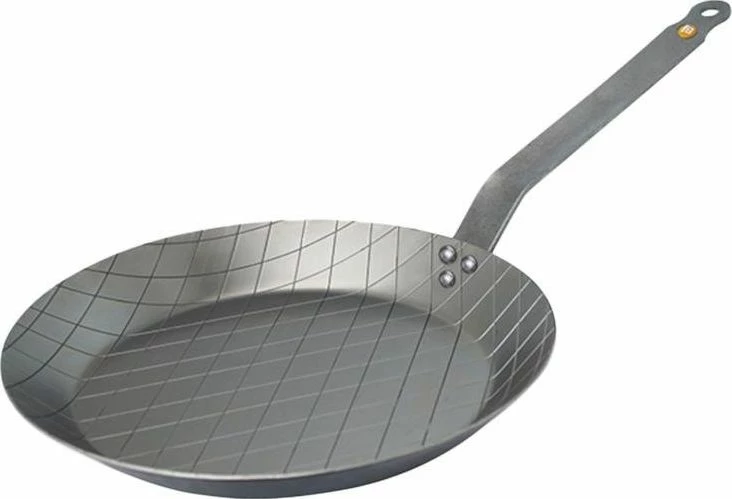 Tigan De Buyer 28 cm çelik karboni, pa kapak, gri