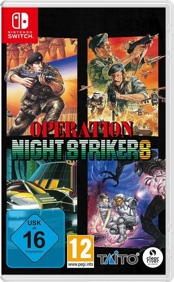 Video lojë Clear River Games Operation Night Strikers - Assault Edition, Nintendo Switch, koleksion 4 lojëra, PEGI 12, set me DLC Pack + fanbook + CD soundtrack + poster A3 + kopertinë reversible + kuti speciale