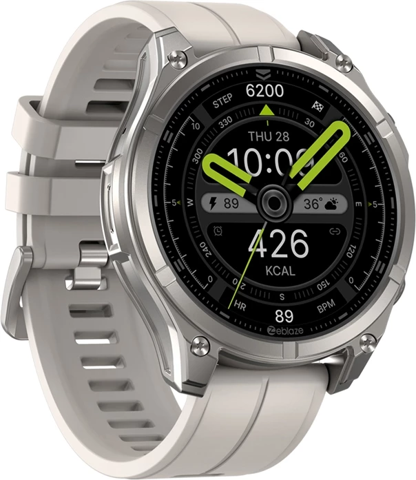 Smartwatch Zeblaze Vibe 8 Abyss 1.43" AMOLED AOD, thirrje me Bluetooth, IP69K 5 ATM, bateri 500 mAh, gri