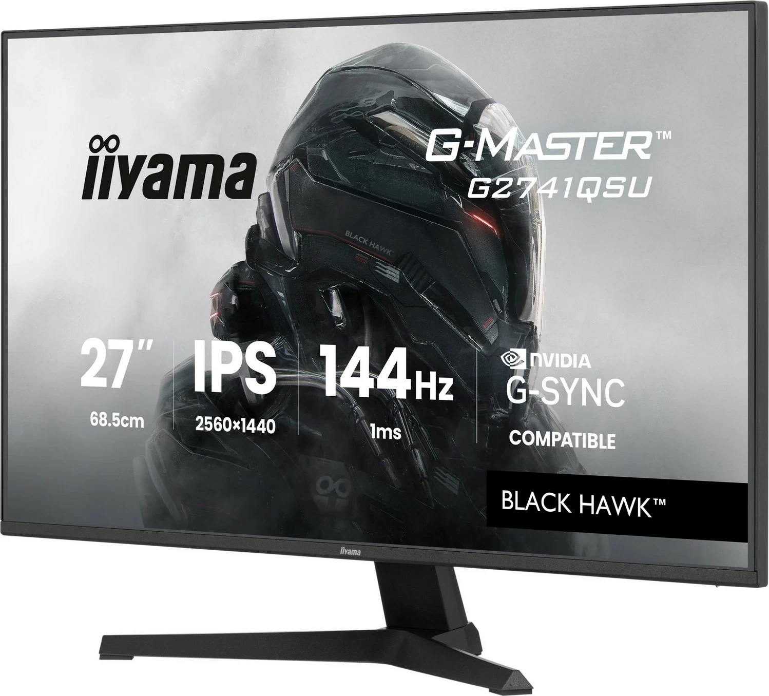Monitor gaming iiyama G-Master G2741QSU-B1, 27 inch, QHD, 144Hz, IPS, zi