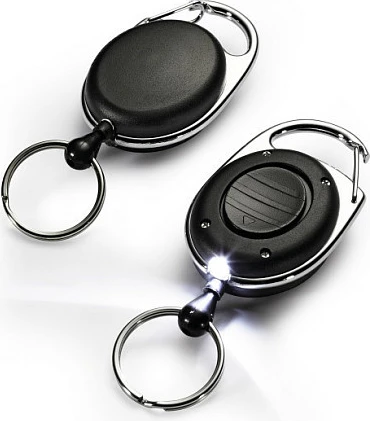 Çelësar me dritë LED Durable Jojo Style, metal, 1 copë, i zi