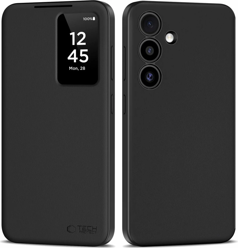 Mbështjellës Tech-Protect Smart Wallet për Samsung Galaxy S25+, e zezë mat