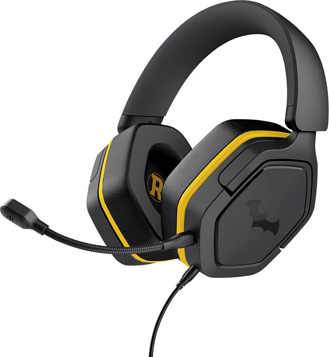 Kufje gaming Trust 25784, me kabllo 3.5mm, mikrofon i palosshëm, over-ear, zi/verdhe