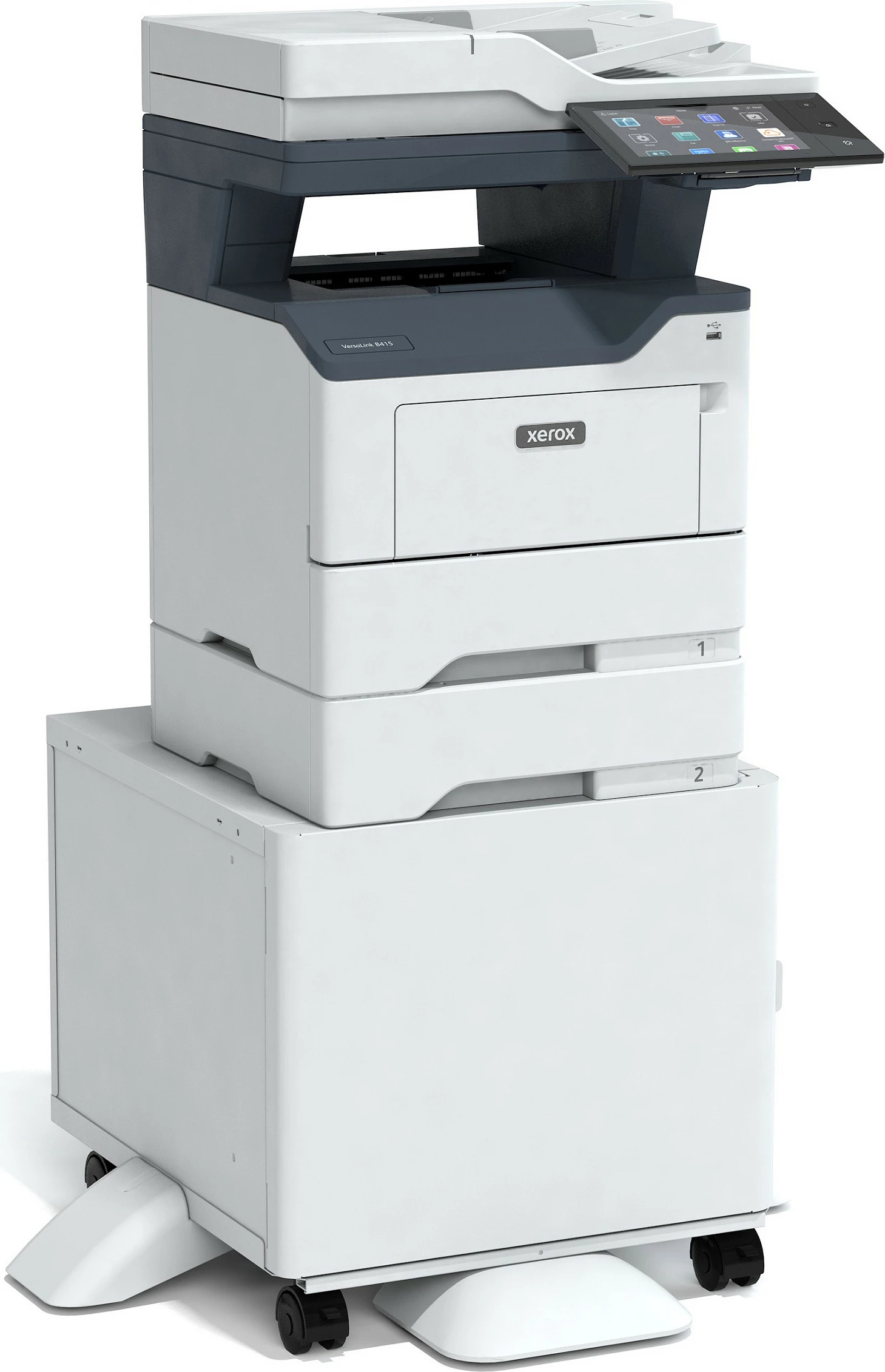 Printer multifunksional Xerox VersaLink B415DN, mono, USB/LAN, skanim/kopje/faks, duplex, gri/kaltër