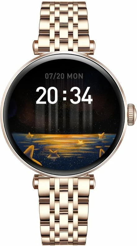 Smartwatch Gravity unisex, rozë-argjendtë