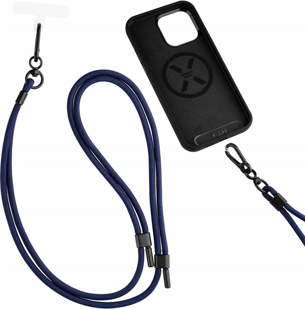 Litar universal për celular Fixed FIXNU-V-BL, i rregullueshëm 40-76 cm, najlon, blu