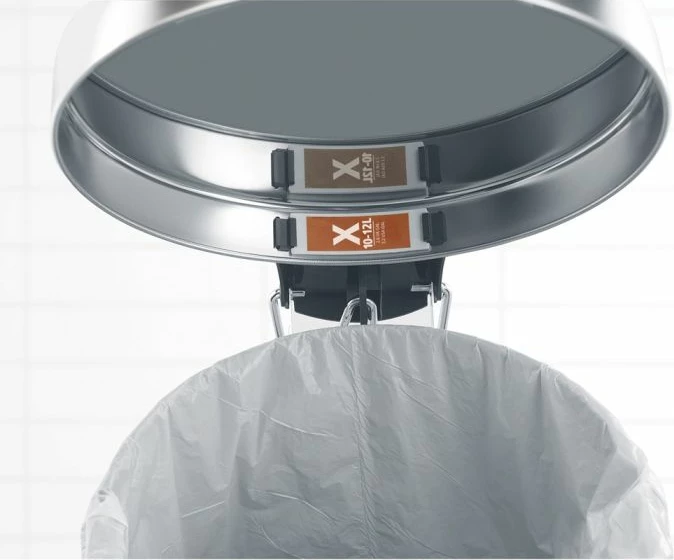 Kosh mbeturinash me pedal Brabantia 112041 12L, metal, argjendtë