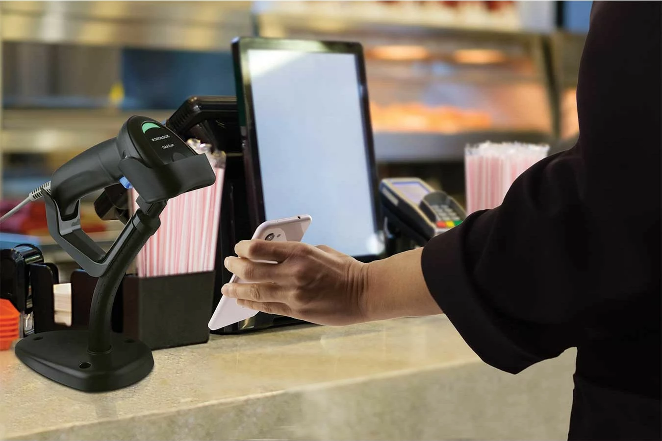 Lexues barkodësh Datalogic QD2220, 1D, lazer, me kabllo, i zi