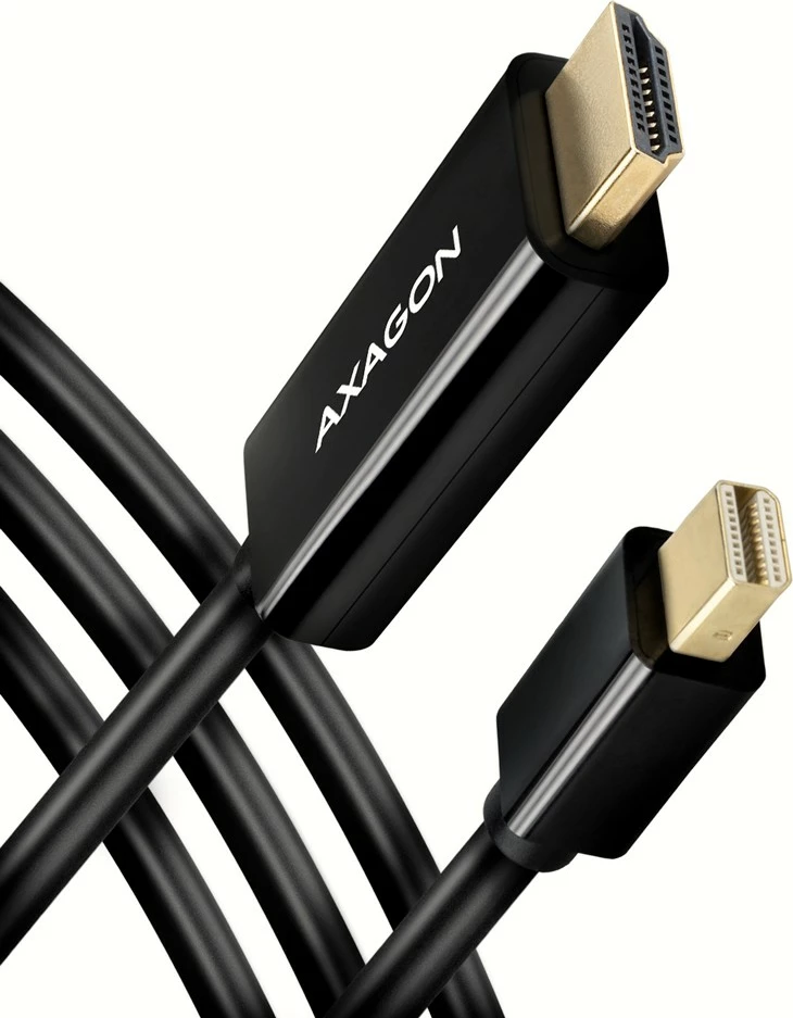 Kabllo/adapter aktiv AXAGON RVDM-HI14C2 Mini DisplayPort në HDMI, 1.8m, e zezë