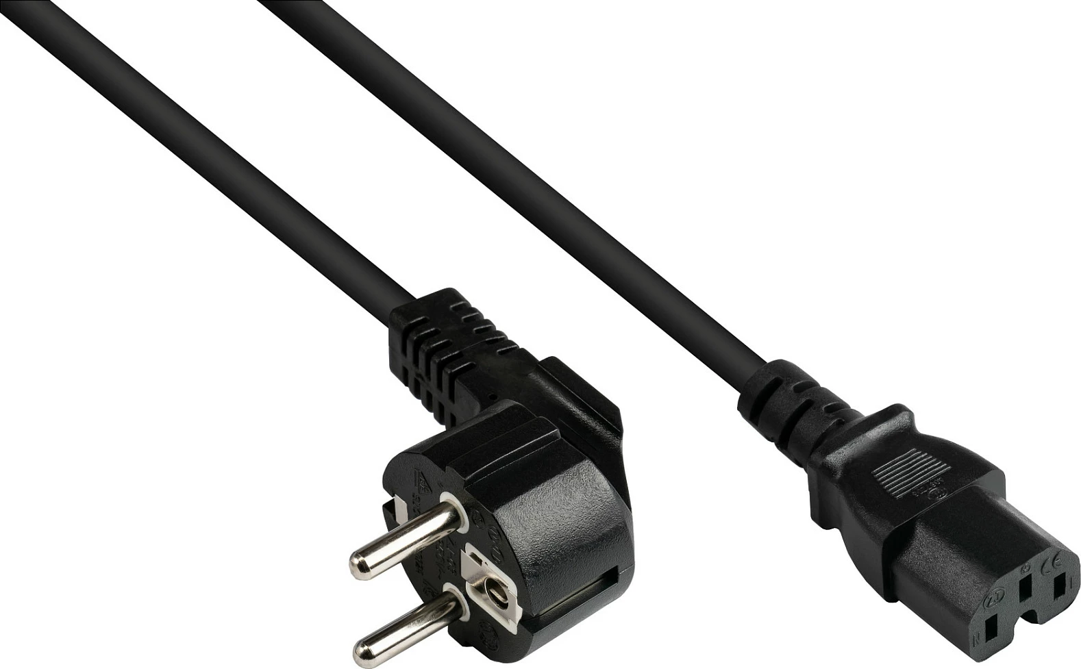 Kabllo rryme GoodConnections P0150-S050, 5m, CEE 7/7 (E+F) në C15, 10A 250V, e zezë