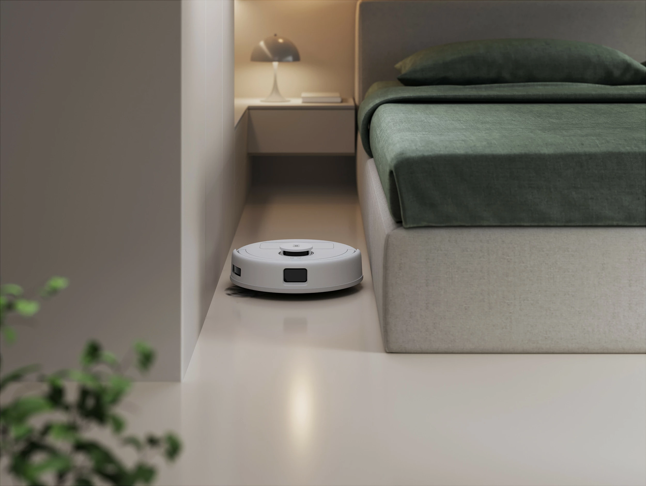 Robot fshesë ECOVACS DEEBOT MINI, LiDAR, mopim, stacion OMNI auto-empty, 3200mAh, Blu/Bardhë
