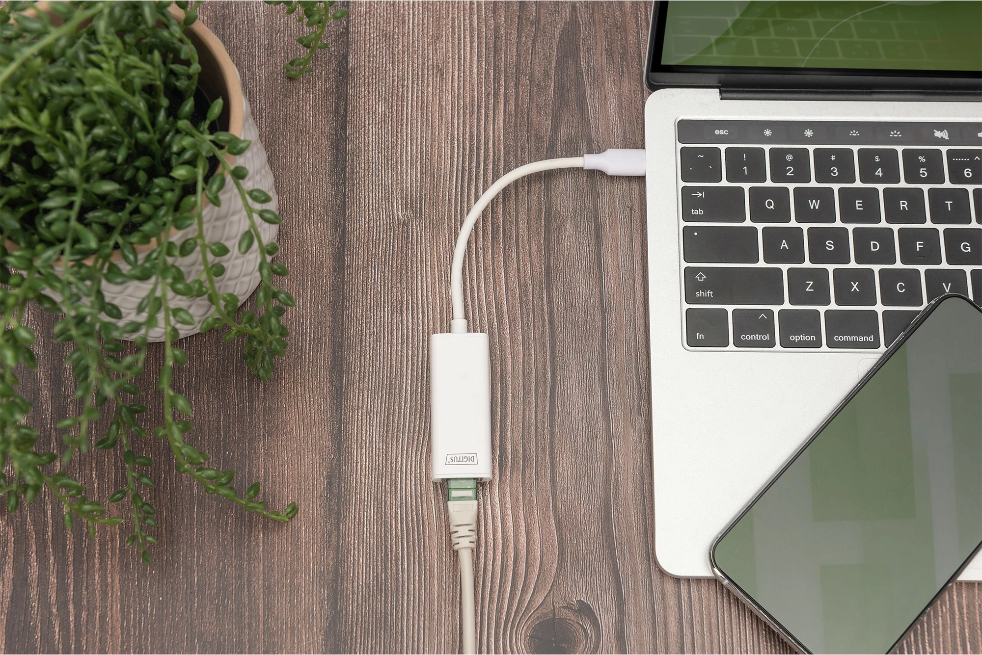 Adapter USB Type-C™ Gigabit Ethernet Digitus, Alumini