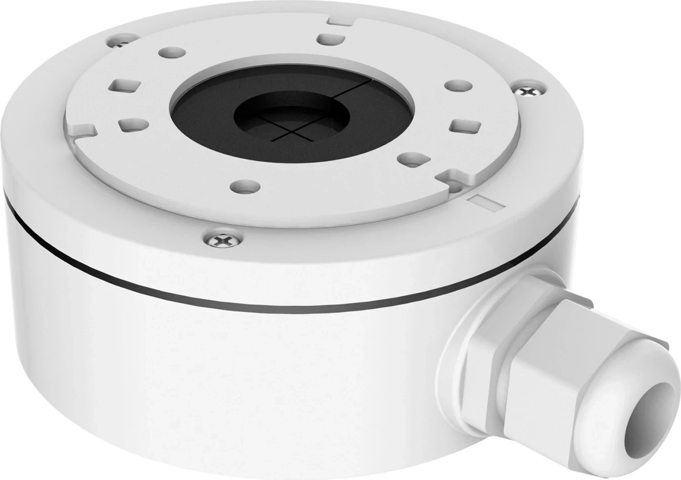 Kuti lidhëse Hikvision DS-1280ZJ-XS për kamera sigurie, e bardhë