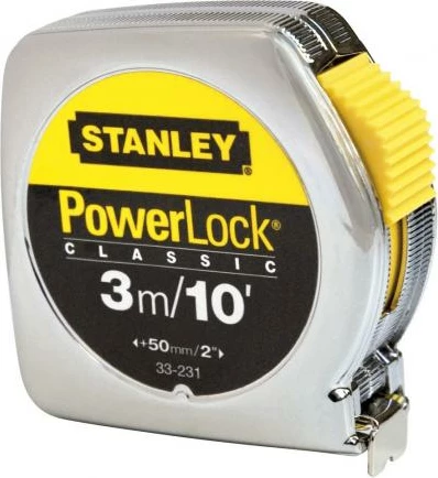 Metër shirit Stanley PowerLock ABS 0-33-203, 3 m/10 ft, 12.7 mm, metric/inch