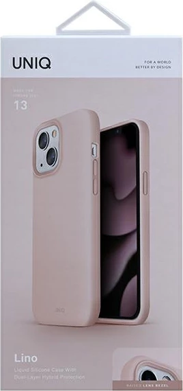 Mbështjellës UNIQ Lino për iPhone 13, Rozë