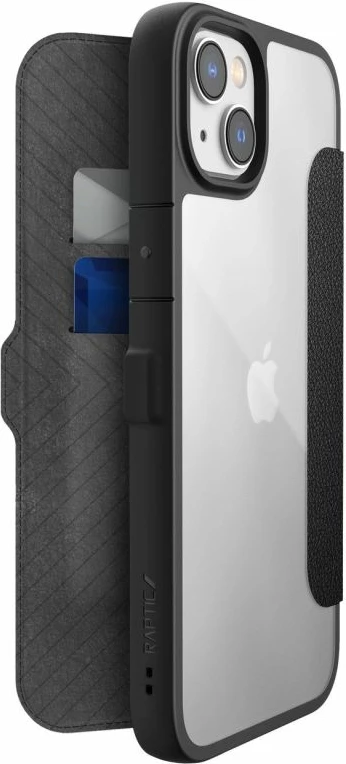 Kapak telefoni Raptic X-Doria Urban Folio për iPhone 14 Plus, i zi