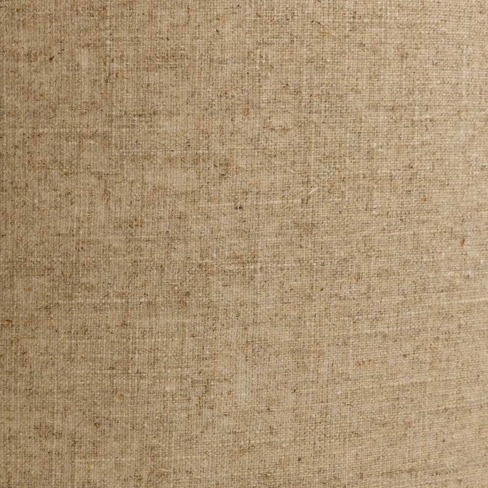 Llambë tavoline Bexley, xham, ngjyrë mjaltë-ari, abazhur lino bezhë, 43x43x79cm