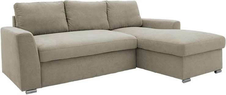 Kënd divan-krevat Belle, këndi majtë, bezhë, 236x164x88cm