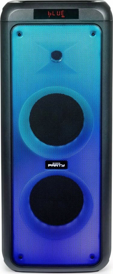 Altoparlant Bluetooth BigBen Party Tower XL Karaoke 600W me 2 mikrofonë, LED, i zi