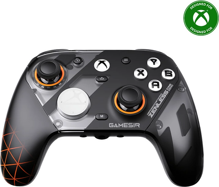 Kontroller (Gamepad) GameSir G7 Zenless Zone Zero, USB-C, me kabllo dhe pa kabllo, 1200 mAh, Zi/Portokalli