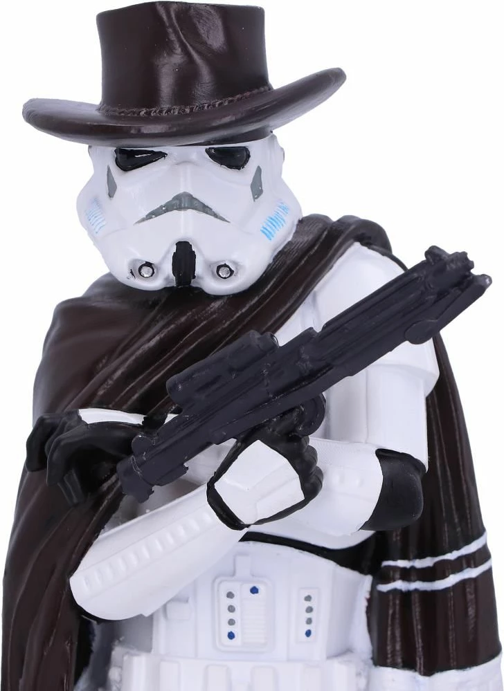 Figurinë koleksionuese NEMESIS NOW Stormtrooper "The Good The Bad and The Trooper" Star Wars, e pikturuar me dorë, bardhë/kafe e errët
