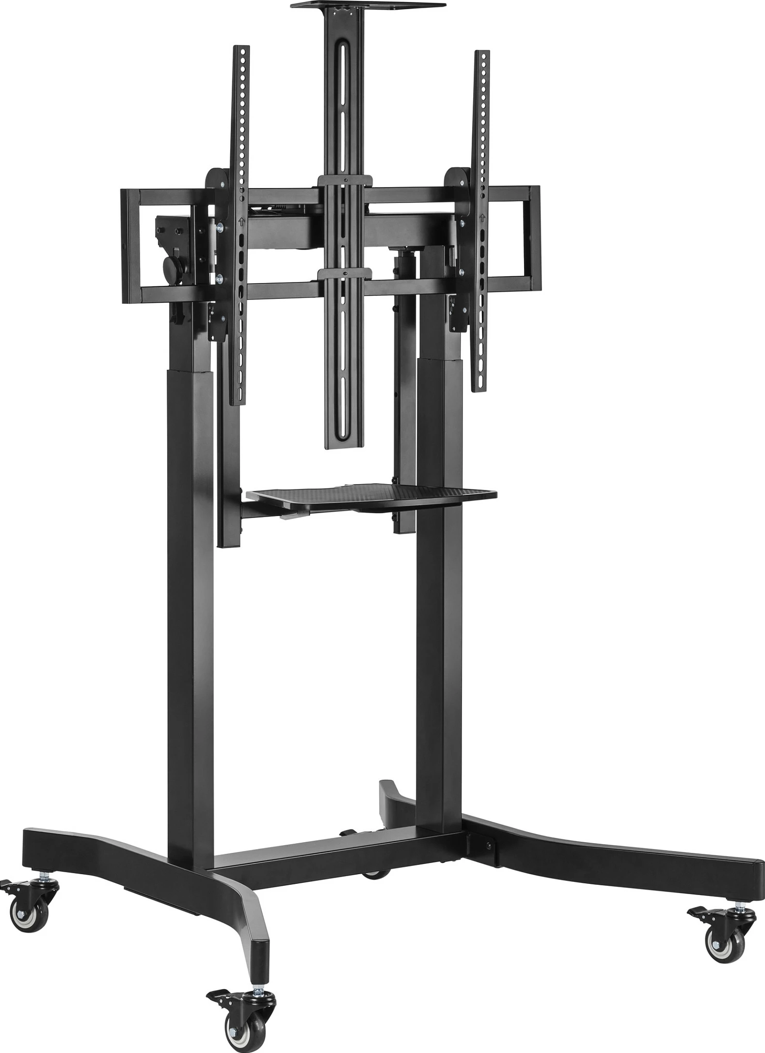 Stativ dyshemeje për TV/Monitor EQUIP 650633, 55"-100", VESA 800x600, me rrota, 120 kg, i zi
