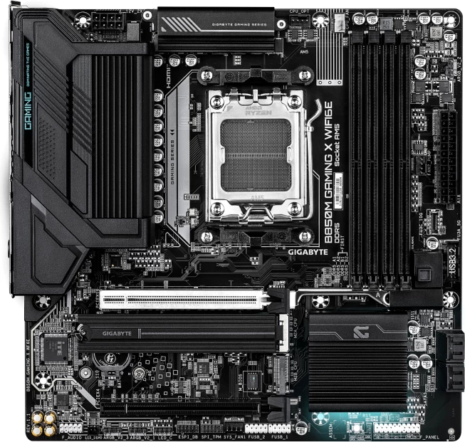 Pllakë amë GIGABYTE B850M GAMING X WIFI6E, AM5, mATX, DDR5, Wi‑Fi 6E, 2.5GbE