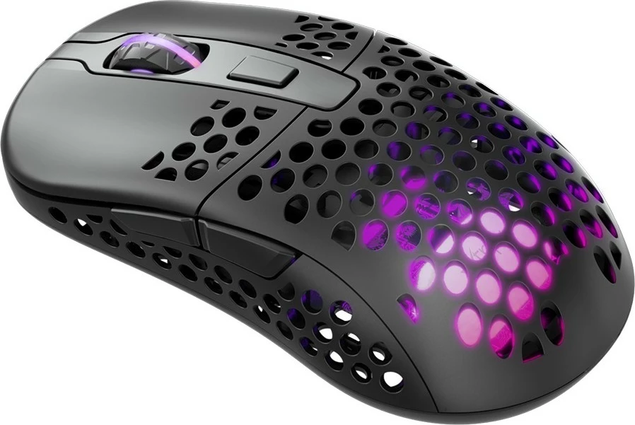 Maus Cherry XTRFY M42 RGB, Ambidextrous, Optical, RF Wireless + USB Type-C, 19000 DPI, Bardhë