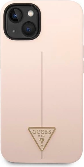 Mbështjellës Guess GUHCP14MSLTGP për iPhone 14 Plus 6.7", silikon, rozë