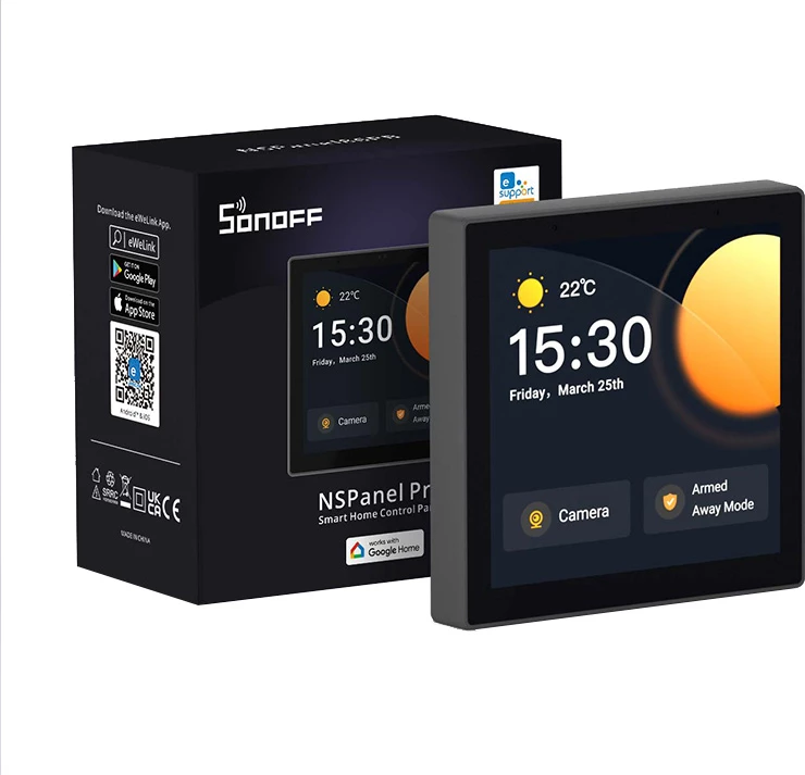 Panel kontrolli i mençur Sonoff NSPanel Pro, 3.95" ekran me prekje, WiFi/Bluetooth/ZigBee/Matter, i zi