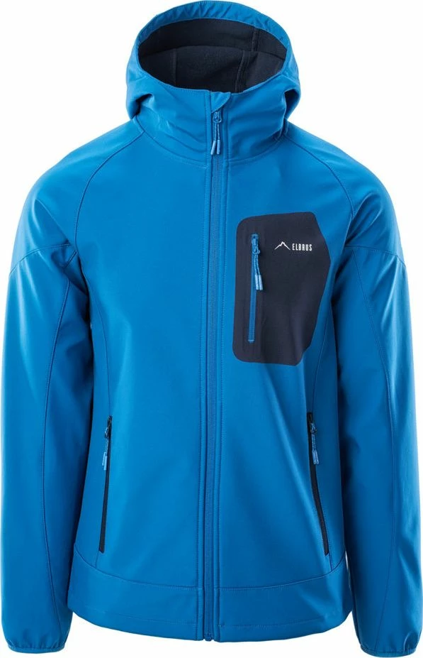 Xhaketë burrash Elbrus Sete softshell 10,000 mm, me kapuç, madhësia S, blu