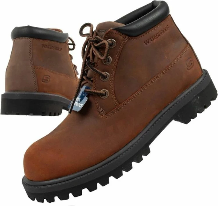 Këpucë për meshkuj Skechers, kafe