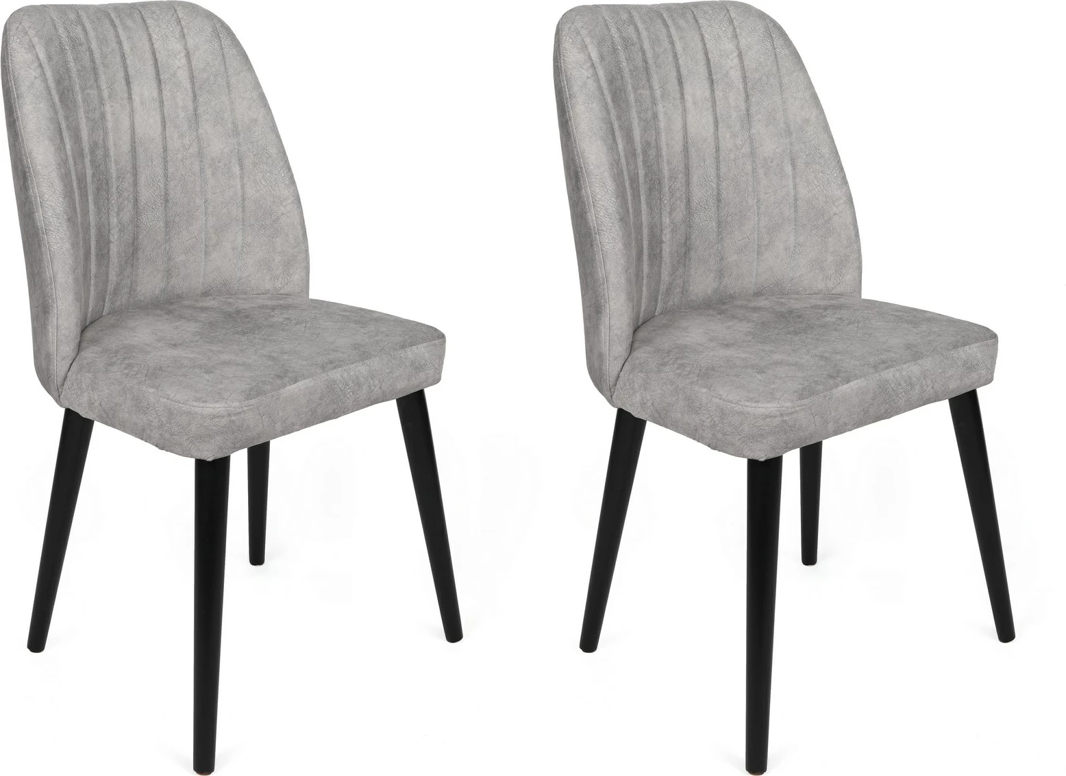 Set karrigesh (2 copë), Skye Decor, Alfa-438 V2, gri dhe e zezë