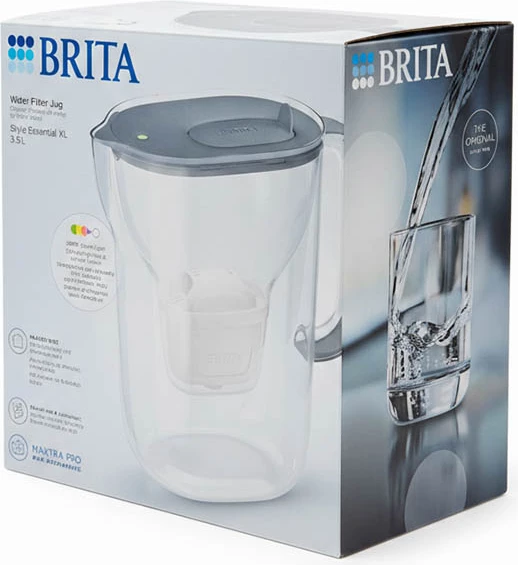 Filtruese Uji BRITA Style Essential XL LED4W e kaltër (me 3 Filtera)
