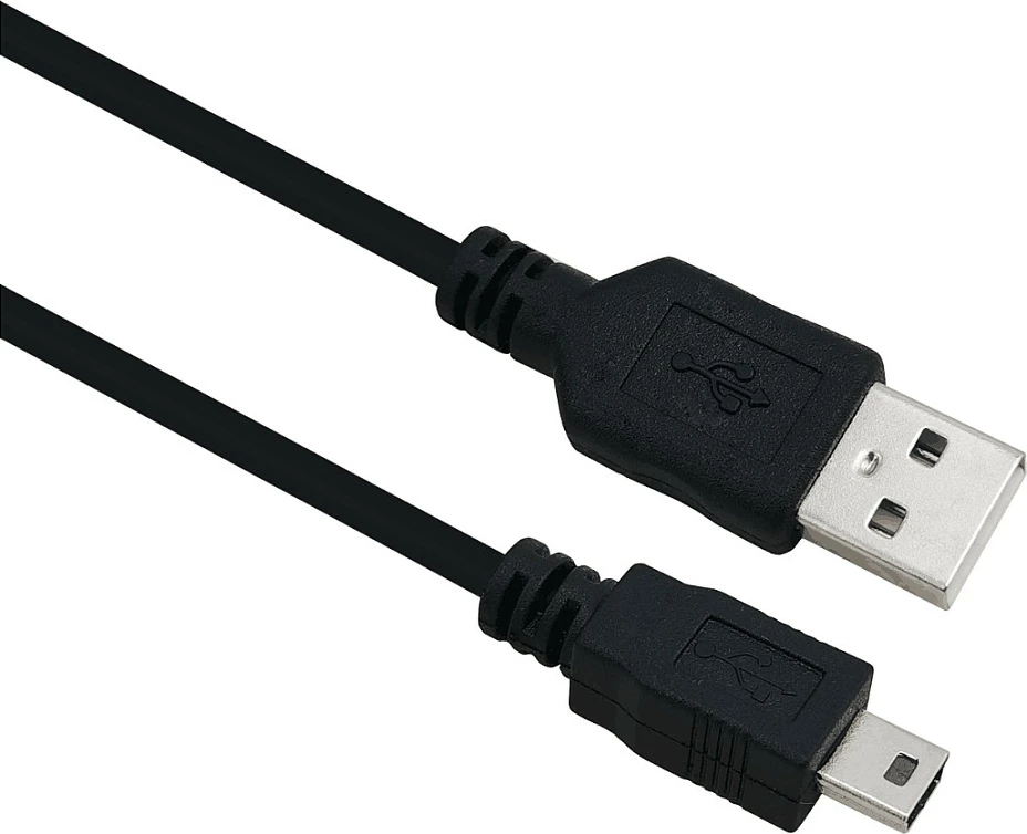 Kabllo USB Helos 288316, USB-A në Mini-USB B, 3m, USB 2.0, e zezë