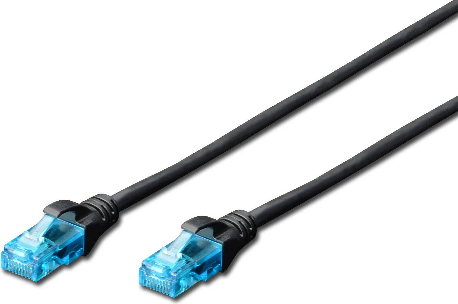 Kabëll rrjeti Digitus Cat5e U/UTP 0.5m, RJ-45, zi